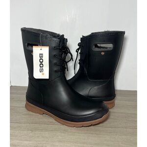 BOGS Amanda Faux Shearling Lined Boot in Black Womens Size 11  NEW